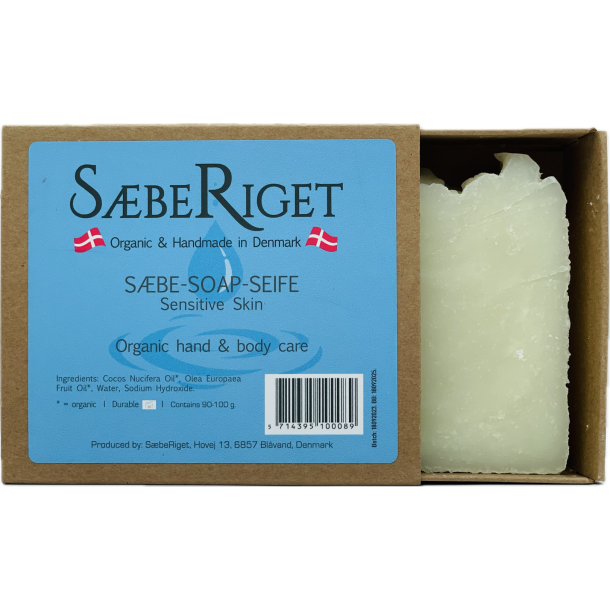 kologisk fast hndsbe bar til sensitiv hud - 100 gram