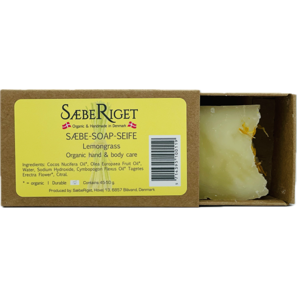 kologisk fast hndsbe bar citrongrs - 50 gram